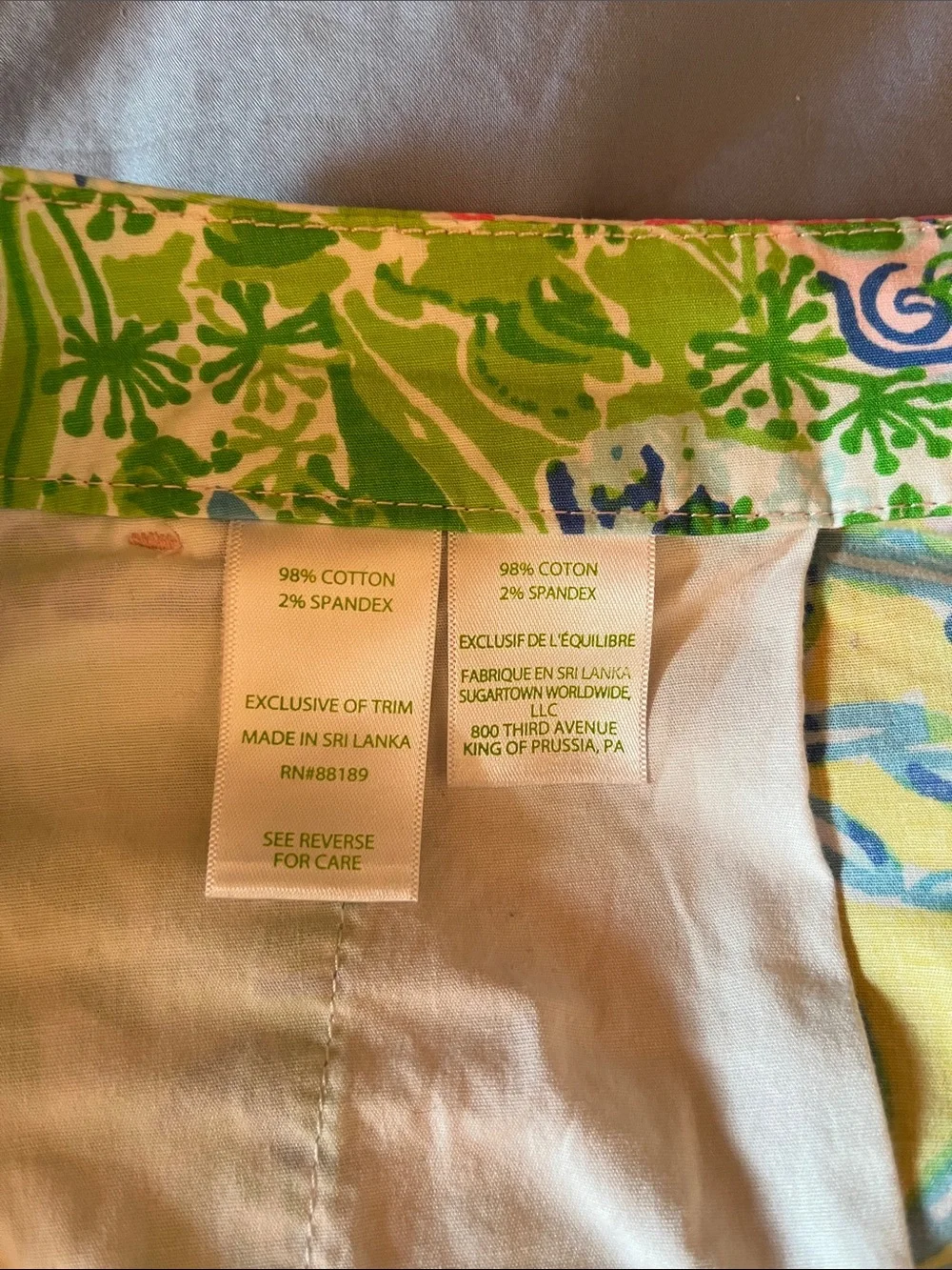 Lilly Pulitzer Multicolor Floral Print Top + matching shorts rare SET